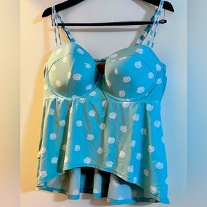 Lane Bryant Woman’s swim poke dot top